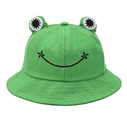 Kawaii Frog Bucket Hat - Standart / Green - Hats