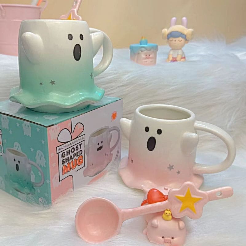 Kawaii Halloween Ghost Cup - Lovesickdoe