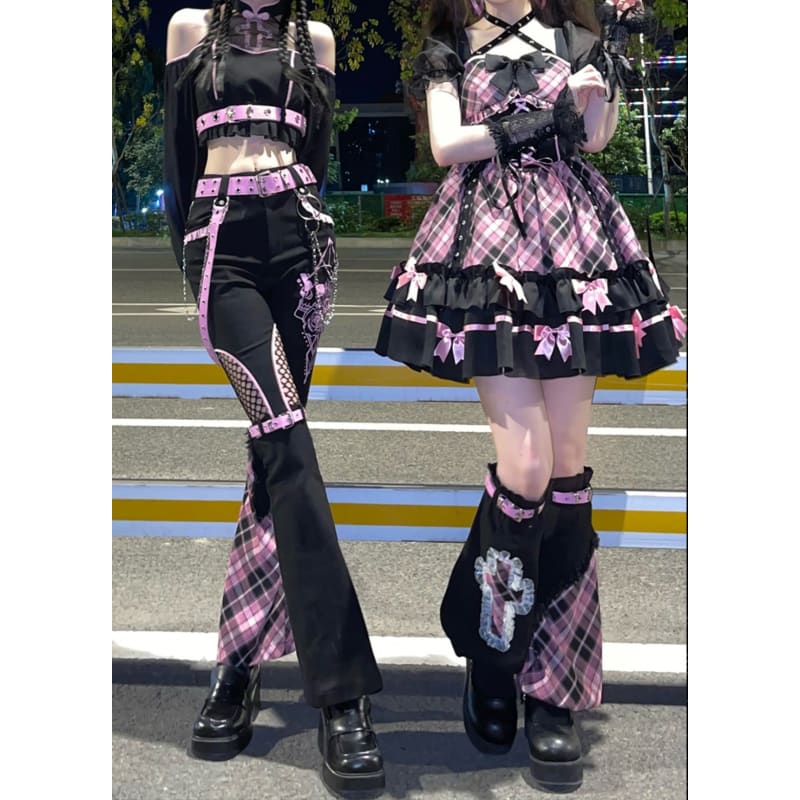 Kawaii Harajuku Black Pink Outfits ON812 - outfit