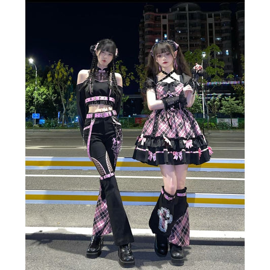 Kawaii Harajuku Black Pink Outfits ON812 - outfit