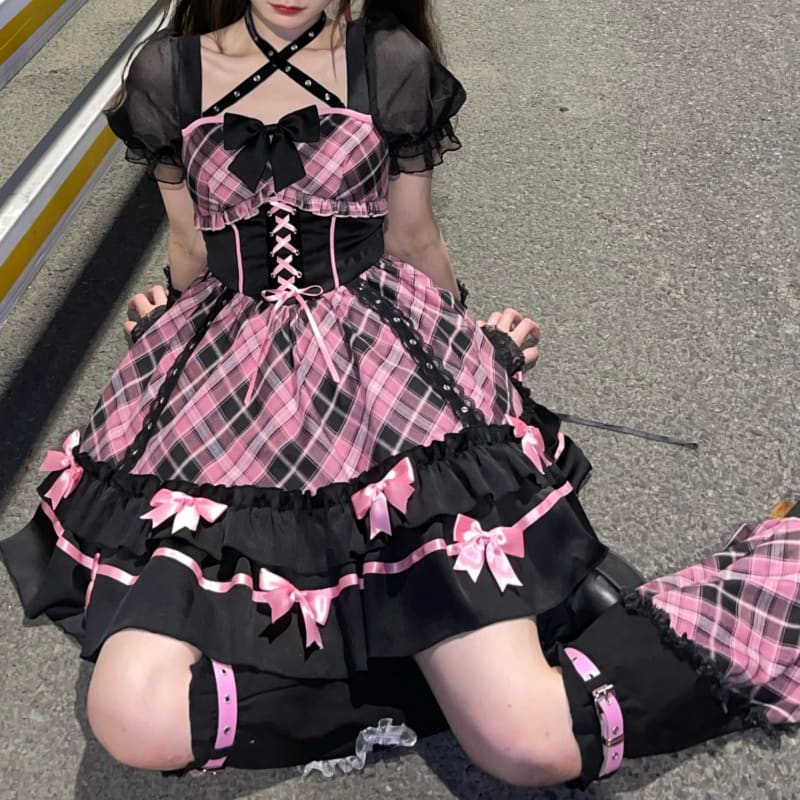 Kawaii Harajuku Black Pink Outfits ON812 - outfit