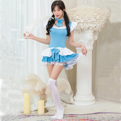 Kawaii Lolita Bow Knot Lace Hem Dress