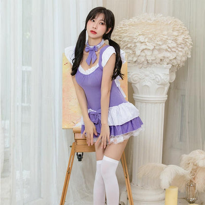 Kawaii Lolita Bow Knot Lace Hem Dress