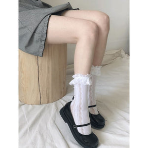 Kawaii Lolita Hearts Socks - Stockings