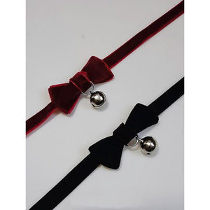 Kawaii Lolita Knot Bow Bell Choker - Necklaces