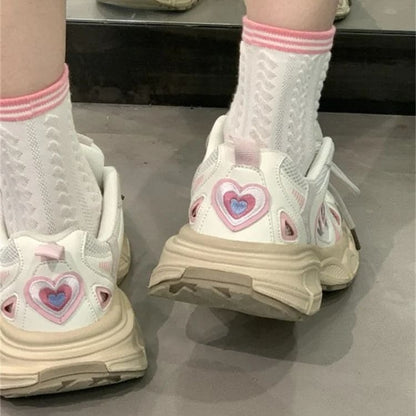 Kawaii Love Versatile Platform Sports Shoes - Heartzcore