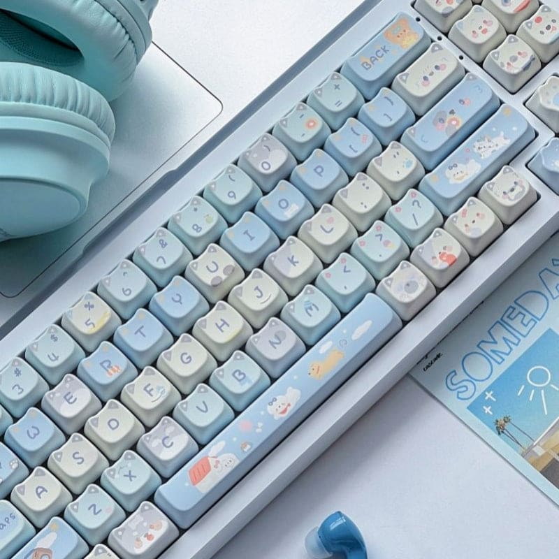 Kawaii Mechanical Keyboard Cap - Blue