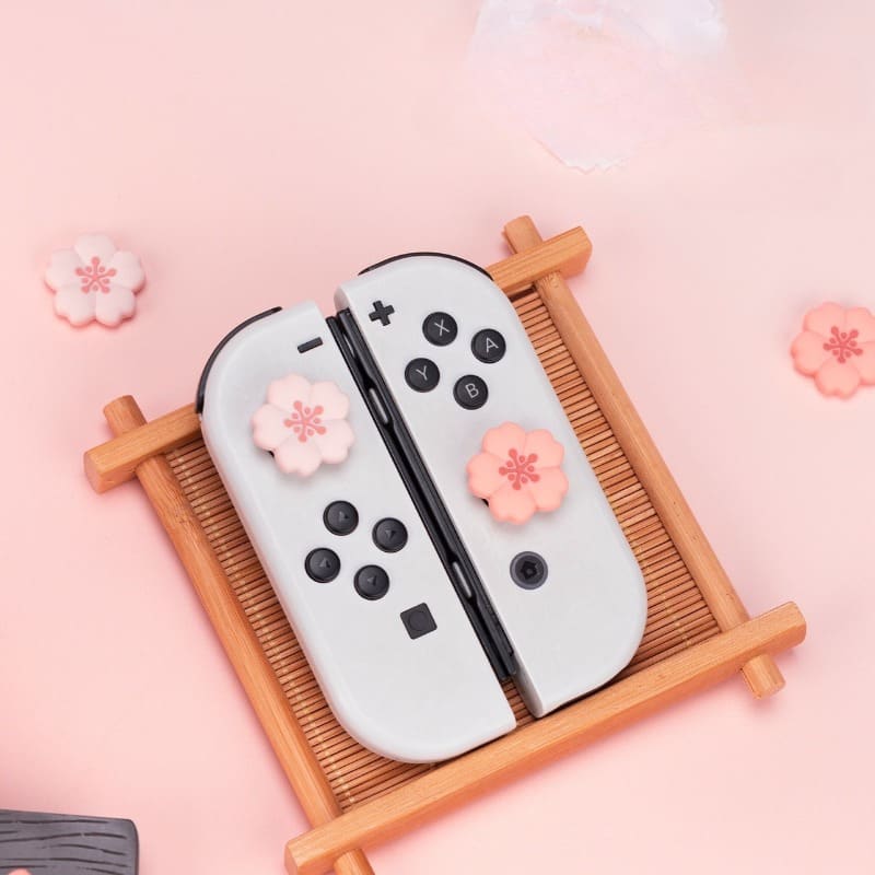 Kawaii Nintendo Switch OLED Kawaii Pink Sakura Thumb Grips