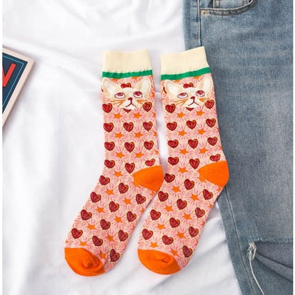 Kawaii Occident Fashion Colorful Print Socks MM2235