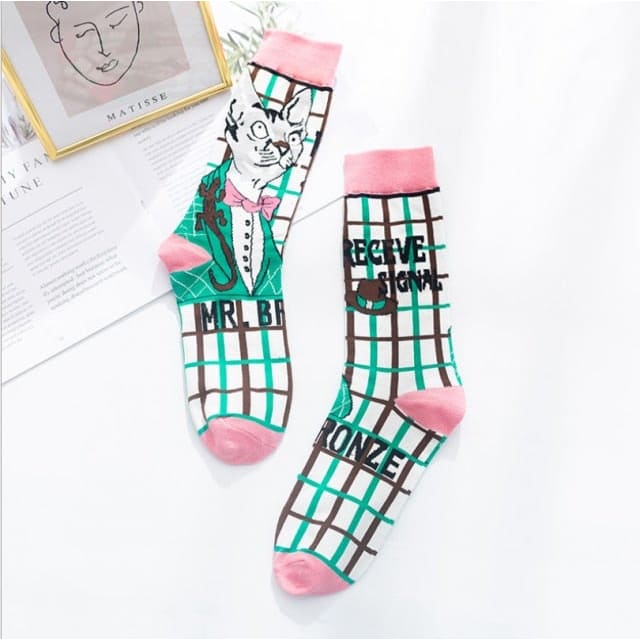 Kawaii Occident Fashion Colorful Print Socks MM2235