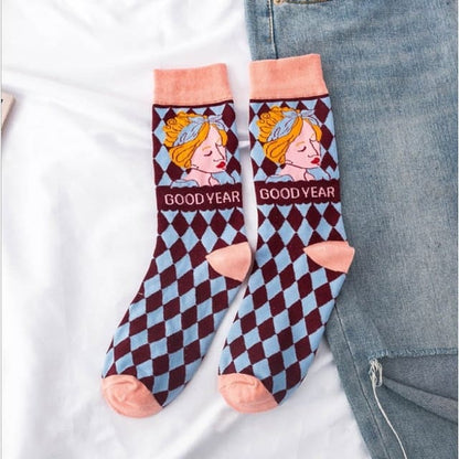 Kawaii Occident Fashion Colorful Print Socks MM2235