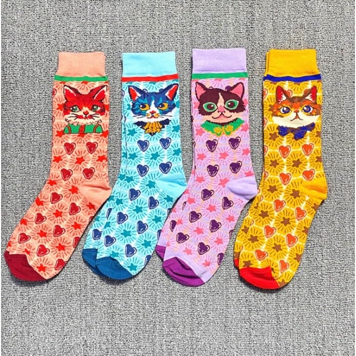 Kawaii Occident Fashion Colorful Print Socks MM2235