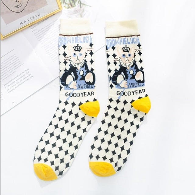 Kawaii Occident Fashion Colorful Print Socks MM2235