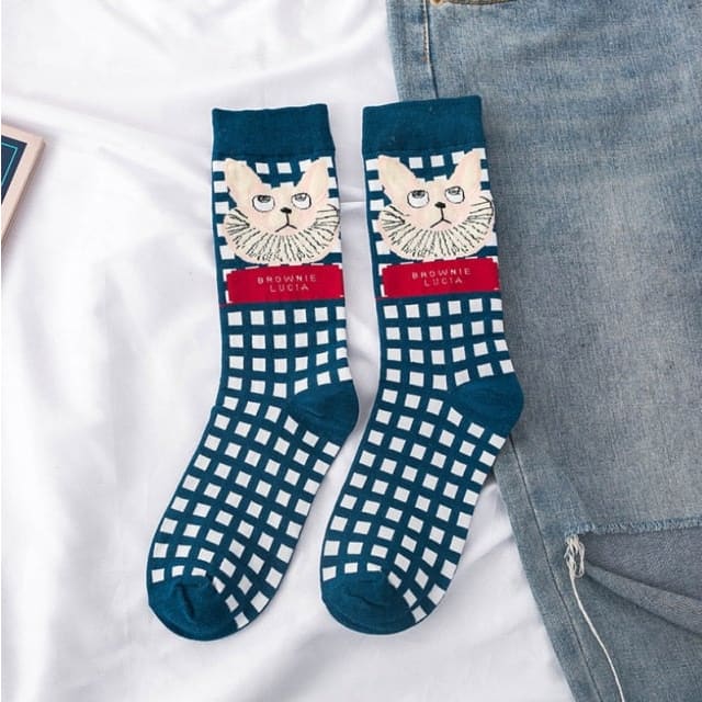 Kawaii Occident Fashion Colorful Print Socks MM2235