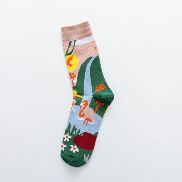 Kawaii Occident Fashion Colorful Print Socks MM2235