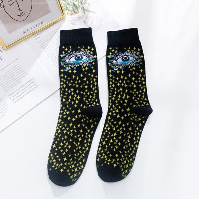 Kawaii Occident Fashion Colorful Print Socks MM2235