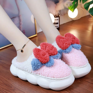 Kawaii Pastel Colors Cute Bow Slippers ON889 - 02 Pink /