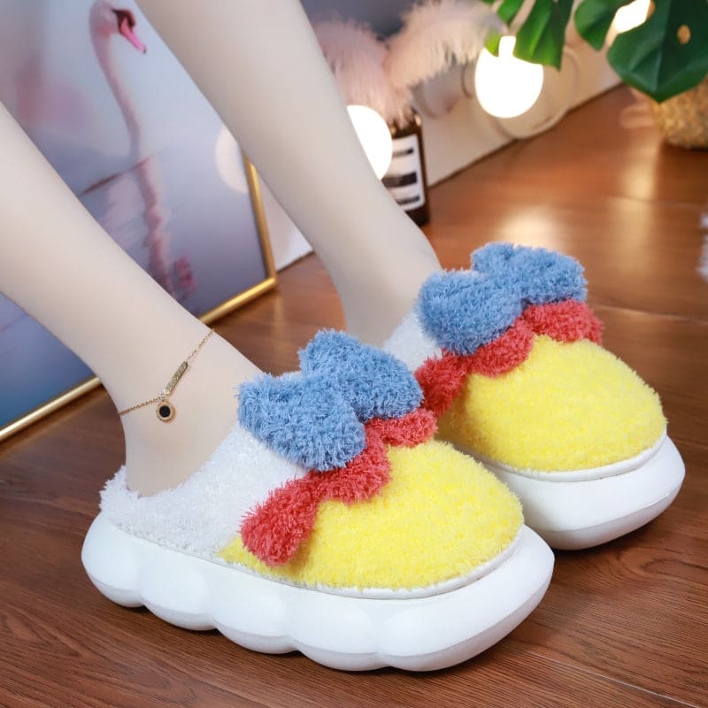 Kawaii Pastel Colors Cute Bow Slippers ON889 - 02 Yellow /