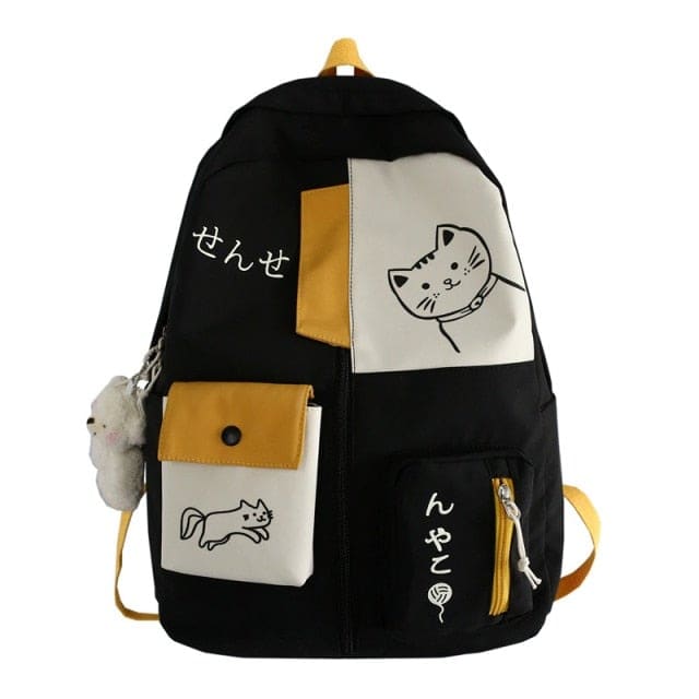 Kawaii Patchwork Large Capacity Waterproof Nylon Backpack