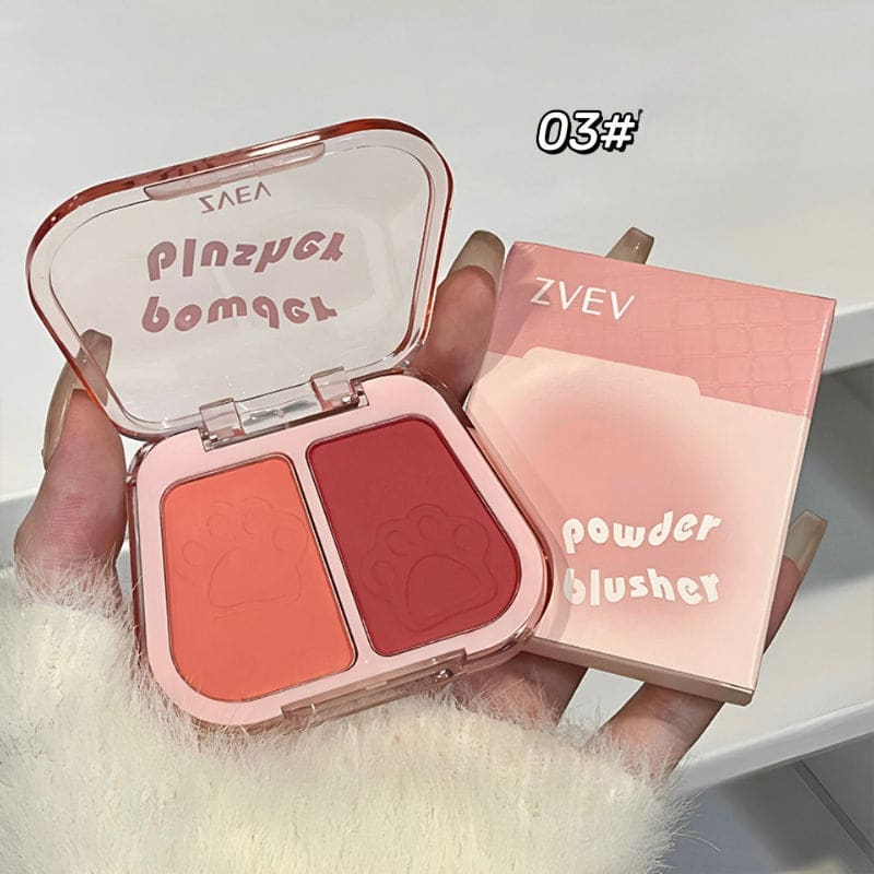 Kawaii Paw Double Color Blush - 03# / 8g