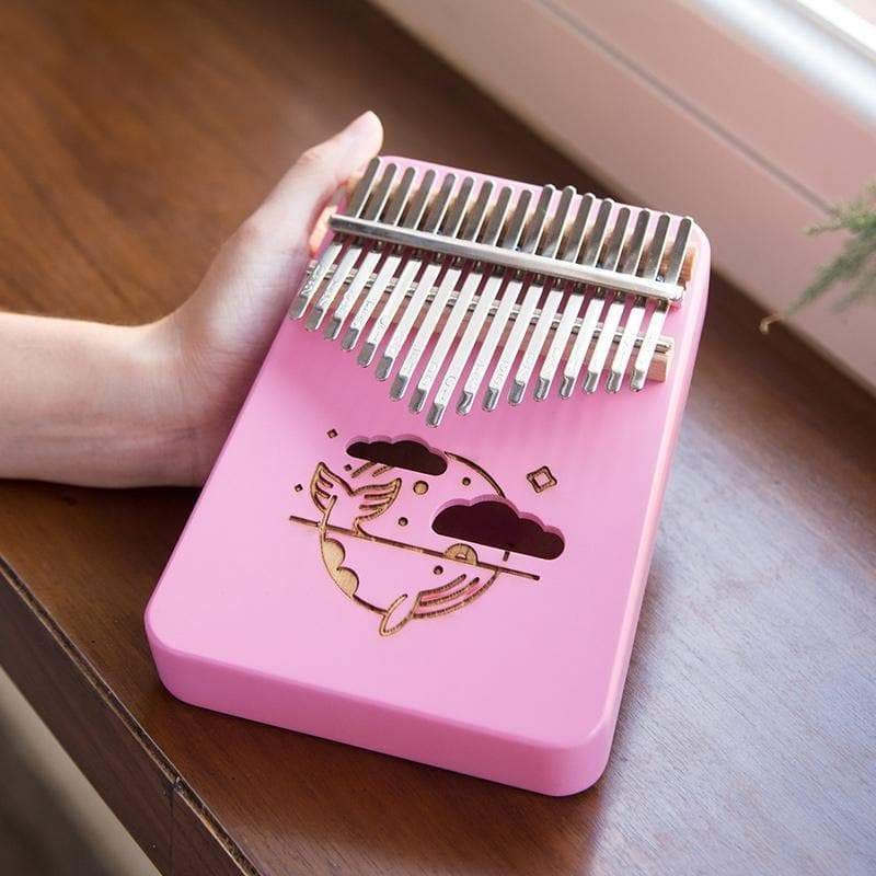 Kawaii Pink Pastel Whale Kalimba Thumb Instrument MK16013