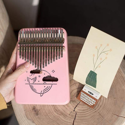 Kawaii Pink Pastel Whale Kalimba Thumb Instrument MK16013