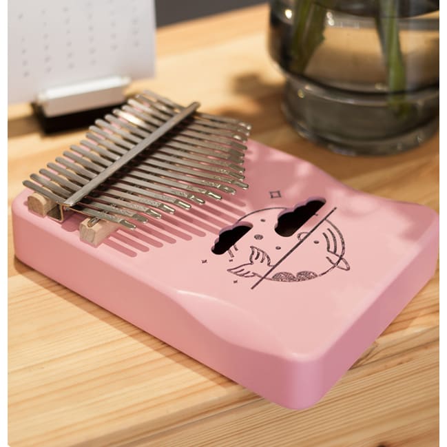 Kawaii Pink Pastel Whale Kalimba Thumb Instrument MK16013