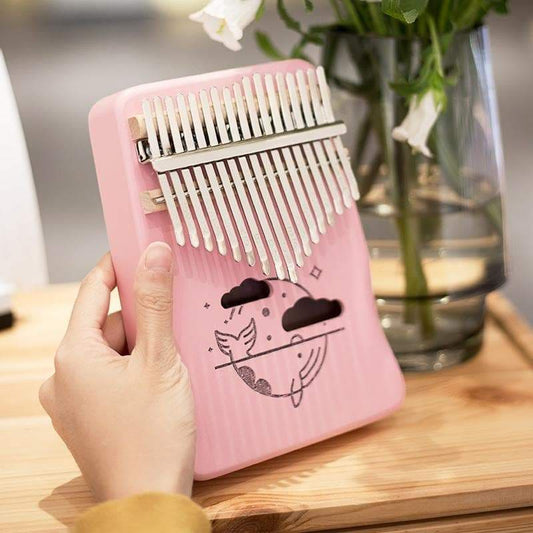 Kawaii Pink Pastel Whale Kalimba Thumb Instrument MK16013