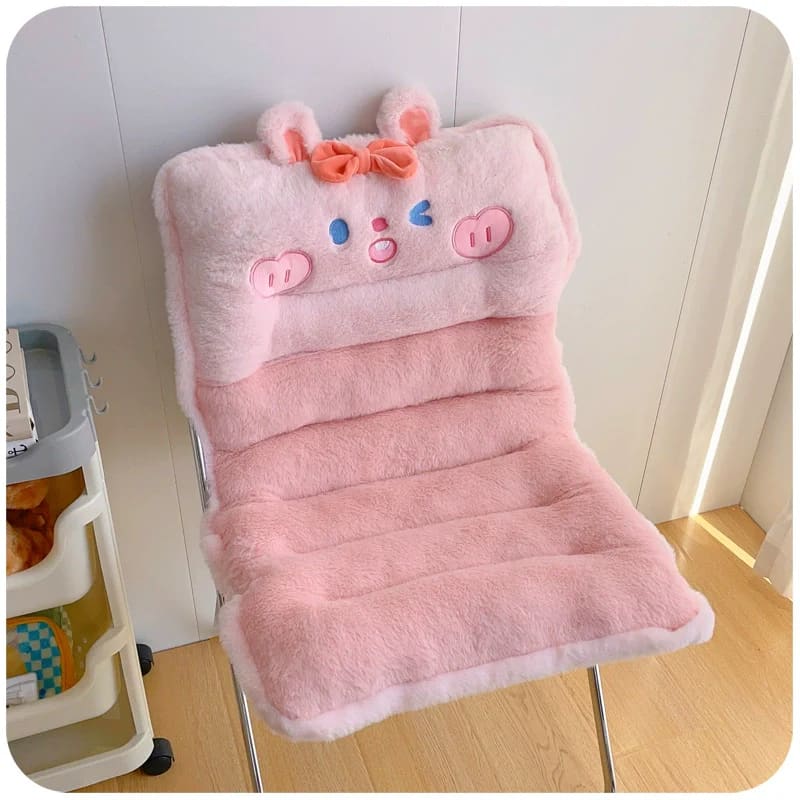 Kawaii Plush Chair Cushion - Lovesickdoe - 80×50cm / Pink