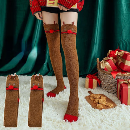 Kawaii Plush Christmas Knee Socks MM2296