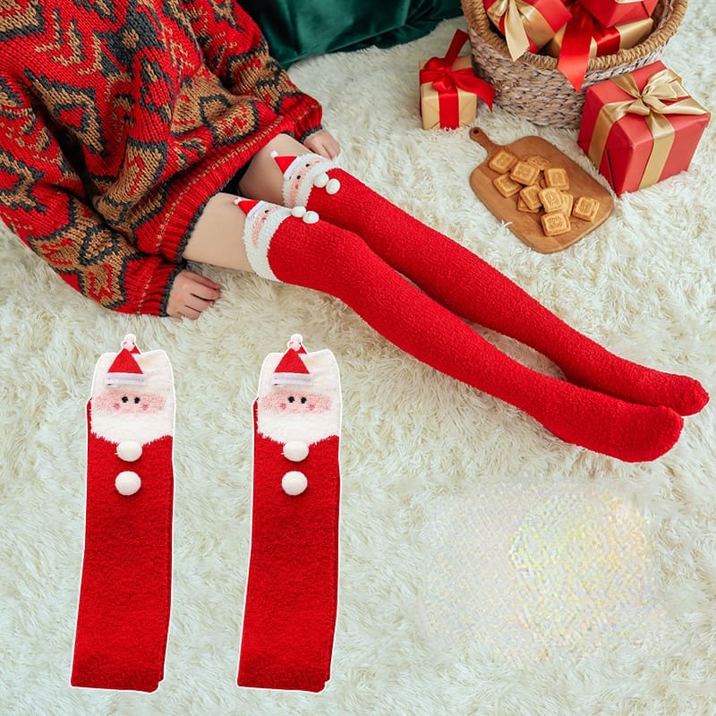 Kawaii Plush Christmas Knee Socks MM2296