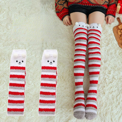 Kawaii Plush Christmas Knee Socks MM2296