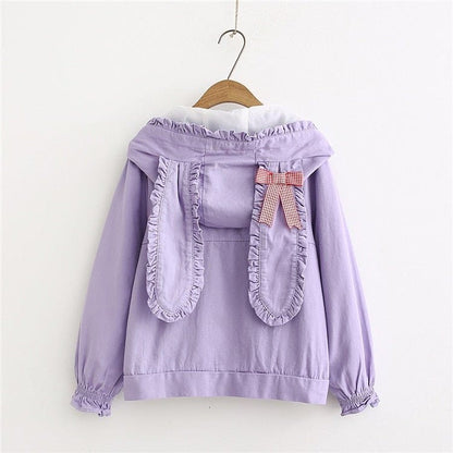 Kawaii Rabbit Ears Embroidery Cute Jacket BM074