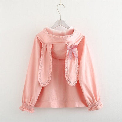 Kawaii Rabbit Ears Embroidery Cute Jacket BM074