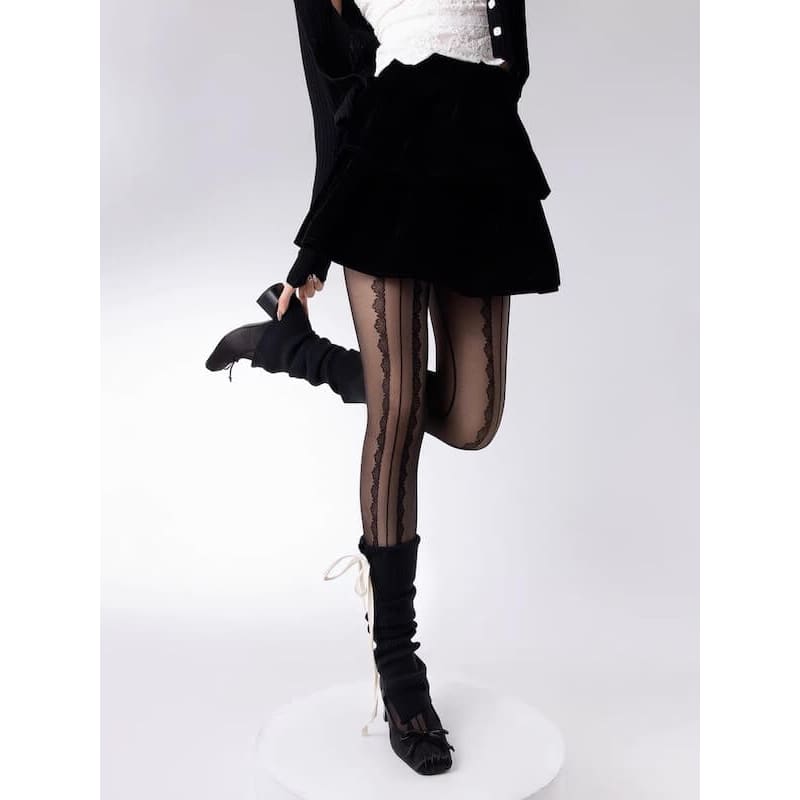 Kawaii Ribbon Ballet Leg Warmers - leg warmers