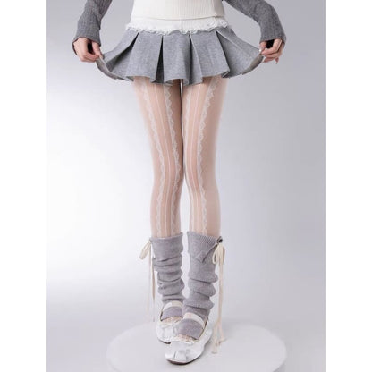 Kawaii Ribbon Ballet Leg Warmers - leg warmers