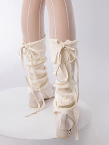 Kawaii Ribbon Ballet Leg Warmers - leg warmers