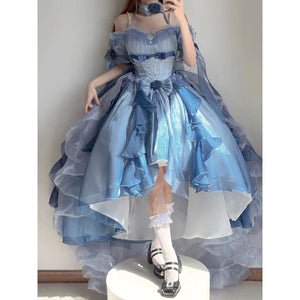 Kawaii Sea Blue Jellyfish Lovely Lolita Dress ON821 - dress
