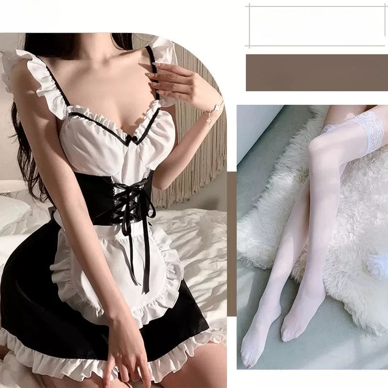 Kawaii Simple Lingerie Cute Lolita Dress ON834 - [maid