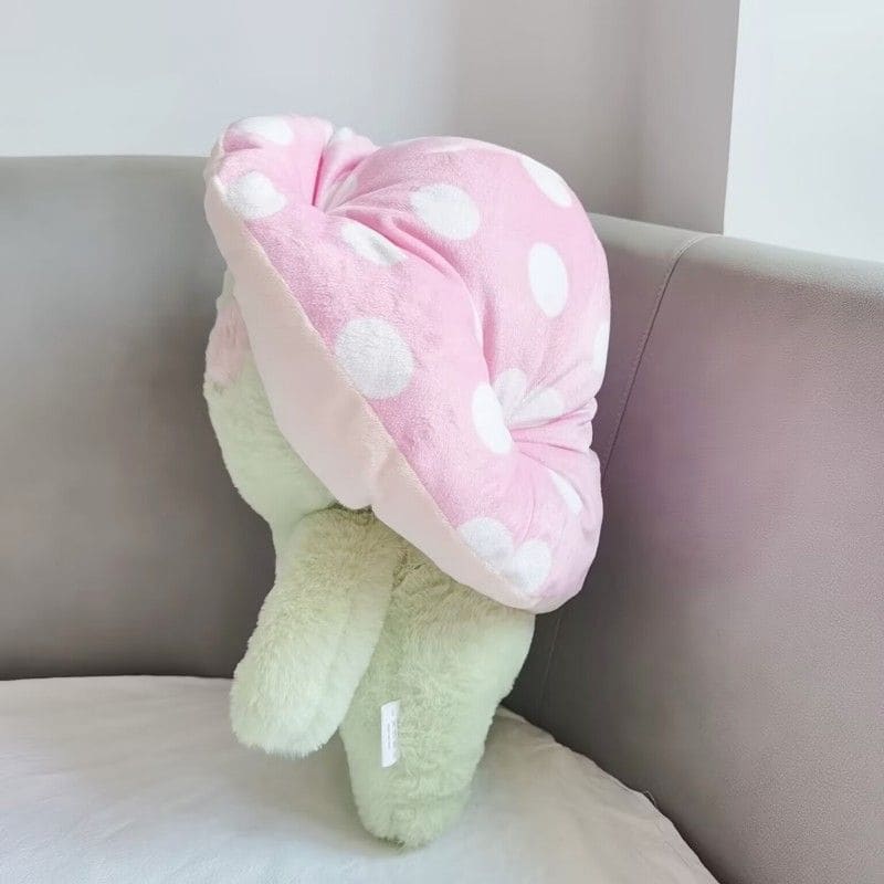 Kawaii Soft Frog Plushie Doll - Green + Pink Hat