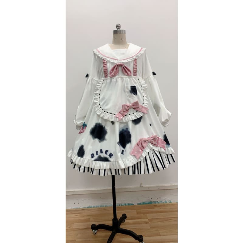 Kawaii Strawberry Cow Op Sweet Lolita Dress MM2293