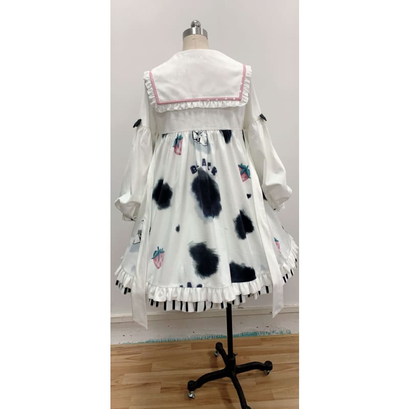 Kawaii Strawberry Cow Op Sweet Lolita Dress MM2293