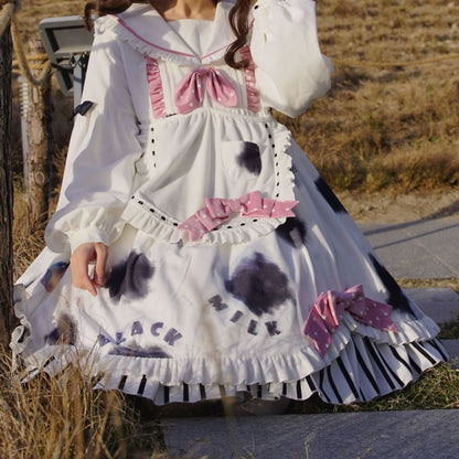 Kawaii Strawberry Cow Op Sweet Lolita Dress MM2293