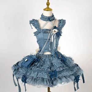 Kawaii Aesthetic Y2K Cute Fairy Kawaii Vintage Lolita Dress MK Kawaii Store