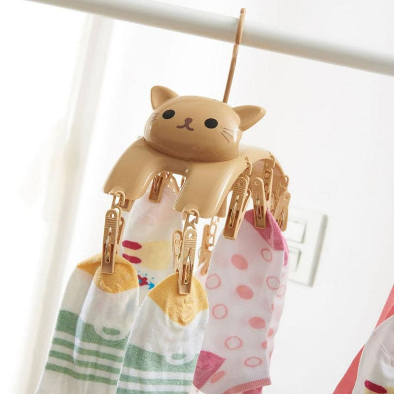 Khaki Cat Shape Multi-Use Hanger Rack - Lovesickdoe - Khaki