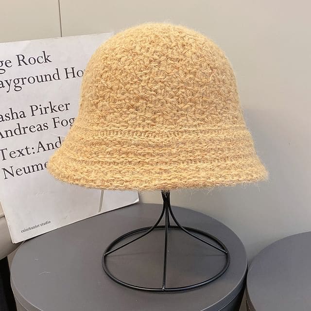 Knit Bucket Hat - Yellow / One Size