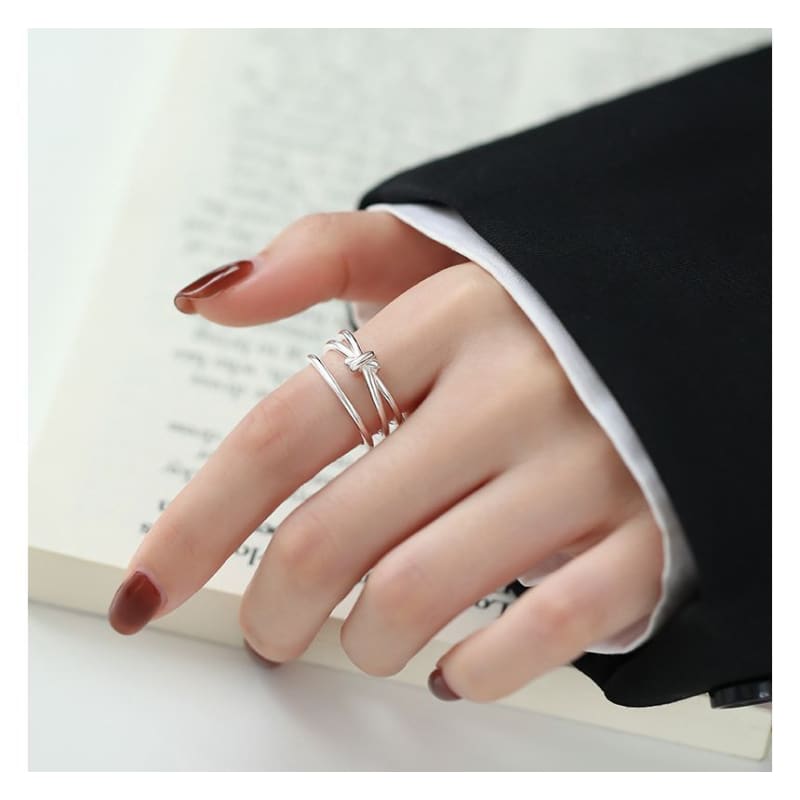 Knot Layered Open Ring