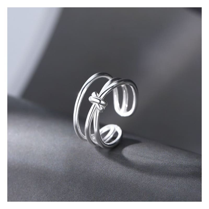 Knot Layered Open Ring