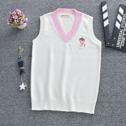 Korean Embroidery Knit Pullovers Cartoon Sweater BM167