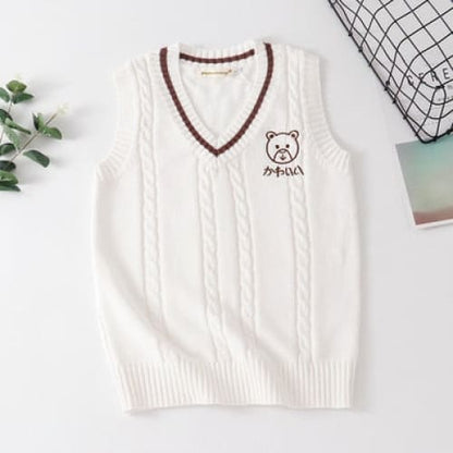 Korean Embroidery Knit Pullovers Cartoon Sweater BM167